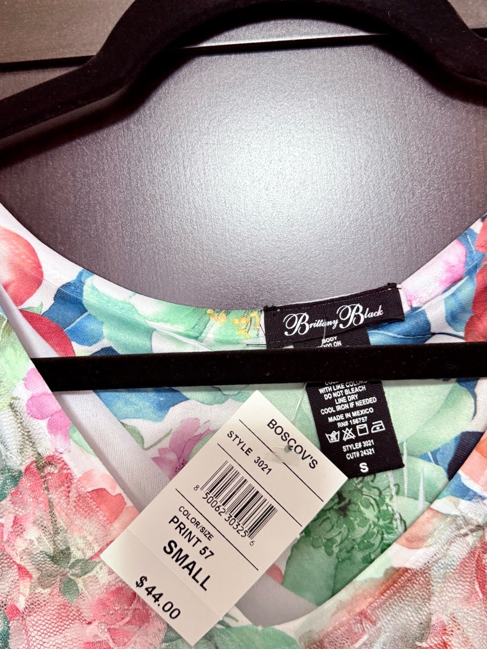 BrilliantFloral Print Top - Pastel Multicolor - Small